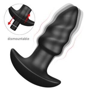 Spiral Vibrating Butt Plug with Rechargeable Bullet