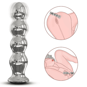Stainless Steel Beaded Anal Plug for Icy Sensations